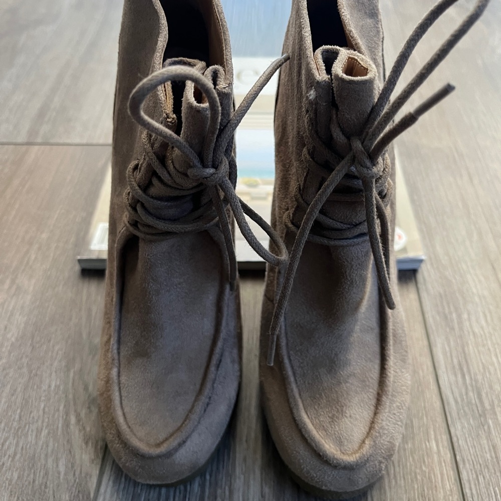Nine West Ultra Suede Wedge Booties - Picture 3 of 6